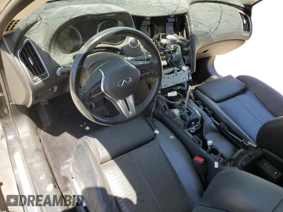 2019 Infiniti Q50 Luxe with VIN JN1EV7AR6KM590975, listed as a Copart auction lot 52868085 with 54,935 mi miles and Non repairable. Bid and sale history available at DreamBid. Image 8.