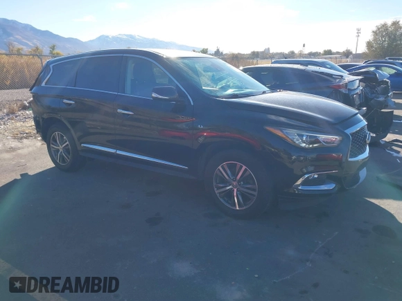 2020 Infiniti QX60 Luxe with VIN 5N1DL0MM5LC522210, listed as a IAAI auction lot 40913550 with 90,289 mi miles and . Bid and sale history available at DreamBid. Image 1.