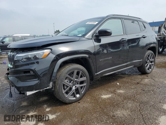 2025 Jeep Compass Limited с VIN 3C4NJDCN0ST540892, выставлен на аукционе Copart как лот 59910355 с пробегом 176 миль миль и Списание • Salvage title. История ставок и продаж доступна на DreamBid. Изображение 1.