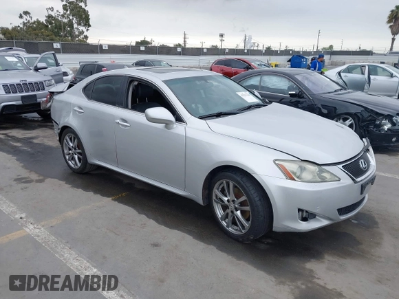 2007 Lexus IS 250 z VIN JTHBK262675034687, wystawiony jako IAAI lot #42211144 z przebiegiem 185 706 mil mil oraz . Historia ofert i sprzedaży dostępna na DreamBid. Obrazek 1.
