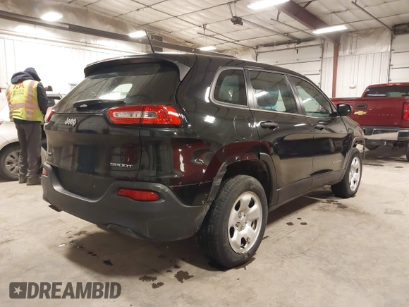 2016 Jeep Cherokee Sport with VIN 1C4PJMAB0GW321370, listed as a IAAI auction lot 41487094 with 131,336 mi miles and . Bid and sale history available at DreamBid. Image 4.