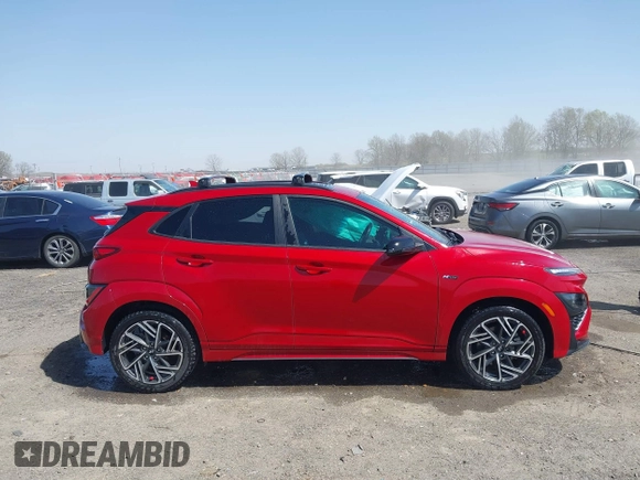 2023 Hyundai Kona N Line with VIN KM8K33A39PU951418, listed as a IAAI auction lot 41834000 with 31,046 mi miles and . Bid and sale history available at carsss.com. Image 13.