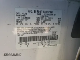 2016 Ford Edge Titanium with VIN 2FMPK4K94GBB76582, listed as a Copart auction lot 49699455 with 119,846 mi miles and Salvage Title. Bid and sale history available at DreamBid. Image 15.