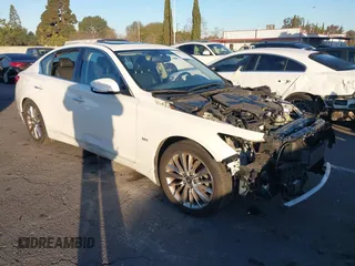 2019 Infiniti Q50 Luxe z VIN JN1EV7AP1KM515034, wystawiony jako IAAI lot #41249344 z przebiegiem 54 240 mil mil oraz . Historia ofert i sprzedaży dostępna na DreamBid. Obrazek 1.