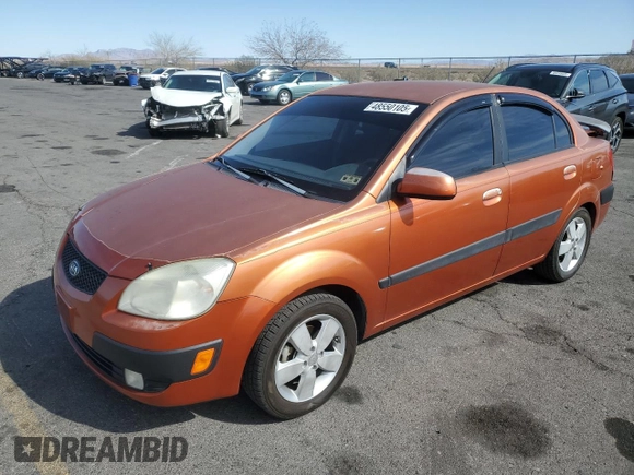 2009 Kia Rio SX with VIN KNADE223496514284, listed as a Copart auction lot 48550105 with 114,411 mi miles and Salvage Title. Bid and sale history available at carsss.com. Image 1.