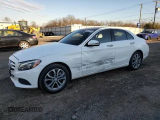 2017 Mercedes-Benz C 300 with VIN WDDWF4KB4HR245864, listed as a Copart auction lot 88563675 with 120,988 mi miles and Salvage Title. Bid and sale history available at carsss.com. Image 1.
