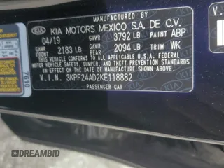 2019 Kia Forte LXS with VIN 3KPF24AD2KE118882, listed as a Copart auction lot 51083565 with 0 mi miles and Salvage Title. Bid and sale history available at carsss.com. Image 13.