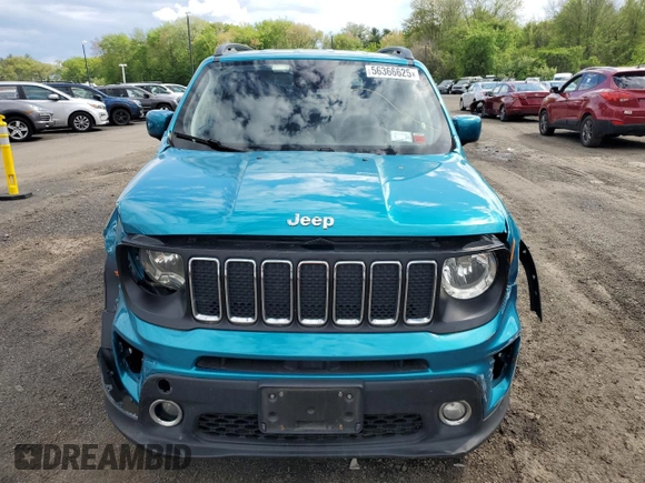 2021 Jeep Renegade Latitude with VIN ZACNJDBB7MPM43901, listed as a Copart auction lot 56366625 with 81,171 mi miles and Clean Title. Bid and sale history available at DreamBid. Image 5.