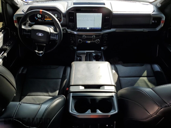 2023 Ford F-150 Raptor with VIN 1FTFW1RG7PFB77277, listed as a Copart auction lot 51096445 with 43,917 mi miles and Salvage Title. Bid and sale history available at DreamBid. Image 8.