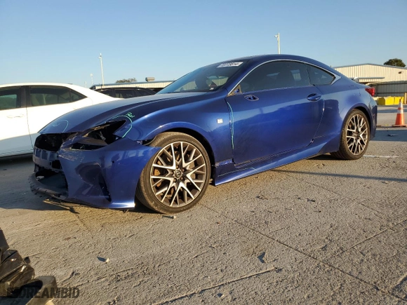 2015 Lexus RC 350 with VIN JTHHE5BC2F5010774, listed as a Copart auction lot 73773814 with 143,534 mi miles and Salvage Title. Bid and sale history available at carsss.com. Image 1.