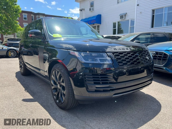 2021 Land Rover Range Rover with VIN SALGS4RY1MA427611, listed as a Copart auction lot 53077833 with 7,415 mi miles and . Bid and sale history available at DreamBid. Image 1.