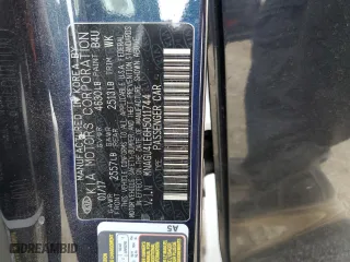2017 Kia Optima Hybrid EX with VIN KNAGU4LE6H5011744, listed as a Copart auction lot 48685654 with 84,491 mi miles and Salvage Title. Bid and sale history available at carsss.com. Image 13.