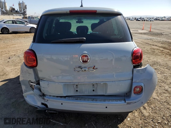 2014 FIAT 500L Easy with VIN ZFBCFABH7EZ023964, listed as a Copart auction lot 72838314 with 87,956 mi miles and Salvage Title. Bid and sale history available at carsss.com. Image 6.