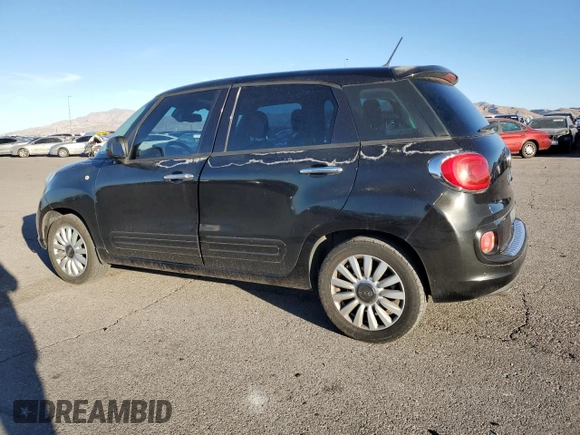 2014 FIAT 500L Easy with VIN ZFBCFABH7EZ011250, listed as a Copart auction lot 75269934 with 117,998 mi miles and Salvage Title. Bid and sale history available at carsss.com. Image 2.
