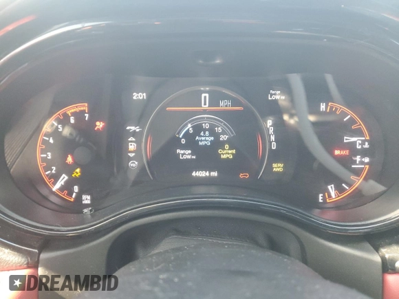 2021 Dodge Durango R/T with VIN 1C4SDJCT4MC825522, listed as a Copart auction lot 44381405 with 44,024 mi miles and Salvage title. Bid and sale history available at DreamBid. Image 9.