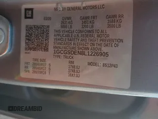 2020 Chevrolet Colorado 2WD Z71 z VIN 1GCGSDEN8L1226905, wystawiony jako Copart lot #63519215 z przebiegiem 71 209 mil mil oraz Szkoda całkowita • Salvage title. Historia ofert i sprzedaży dostępna na DreamBid. Obrazek 13.