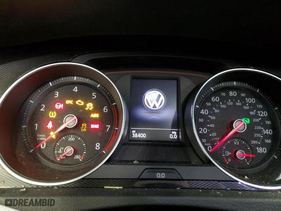 2016 Volkswagen Golf GTI S w/Performance Pkg with VIN 3VW447AU1GM028961, listed as a Copart auction lot 44568975 with 38,400 mi miles and Salvage Title. Bid and sale history available at carsss.com. Image 9.