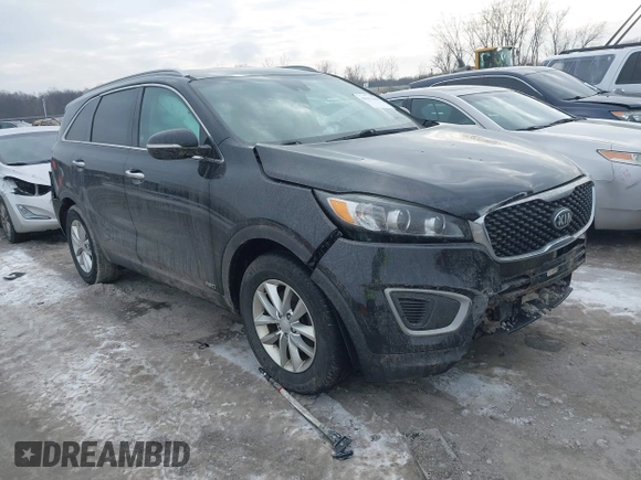 2017 Kia Sorento LX with VIN 5XYPGDA33HG288273, listed as a IAAI auction lot 41553468 with 116,362 mi miles. Bid and sale history available at carsss.com. Image 1.