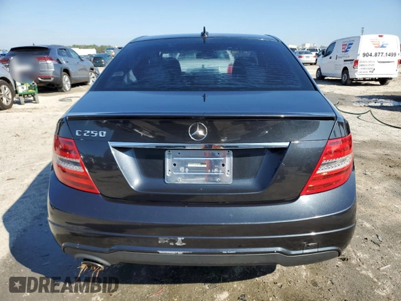 2013 Mercedes-Benz C 250 Sport with VIN WDDGF4HB4DA852223, listed as a Copart auction lot 46757365 with 107,243 mi miles and Salvage title. Bid and sale history available at DreamBid. Image 6.