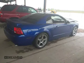 2003 Ford Mustang SVT Cobra with VIN 1FAFP48Y53F346673, listed as a IAAI auction lot 41894679 with 1 mi miles. Bid and sale history available at carsss.com. Image 4.
