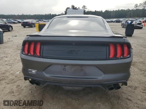 2018 Ford Mustang GT with VIN 1FA6P8CF4J5171364, listed as a Copart auction lot 41586105 with 104,304 mi miles and Salvage Title. Bid and sale history available at carsss.com. Image 6.