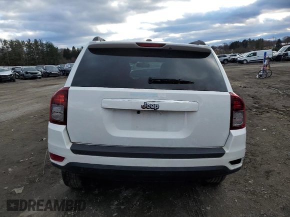 2017 Jeep Compass Sport with VIN 1C4NJCBA4HD130331, listed as a Copart auction lot 47929225 with 97,526 mi miles and Salvage Title. Bid and sale history available at carsss.com. Image 6.