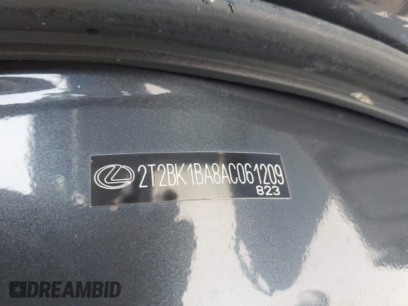 2010 Lexus RX 350 with VIN 2T2BK1BA8AC061209, listed as a IAAI auction lot 42105424 with 242,961 mi miles. Bid and sale history available at carsss.com. Image 9.