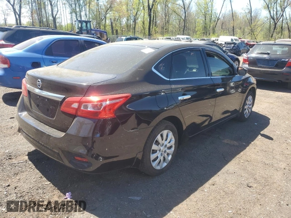 2019 Nissan Sentra S with VIN 3N1AB7AP3KY225415, listed as a Copart auction lot 54830785 with 93,480 mi miles and Salvage title. Bid and sale history available at DreamBid. Image 3.
