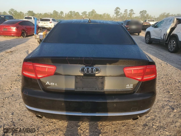 2012 Audi A8 L with VIN WAURVAFD3CN001494, listed as a Copart auction lot 52486915 with 136,762 mi miles and Salvage Title. Bid and sale history available at carsss.com. Image 6.