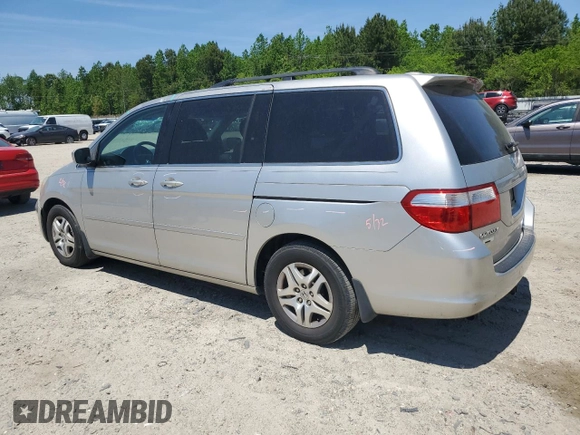 2007 Honda Odyssey EX-L with VIN 5FNRL38707B144337, listed as a Copart auction lot 54353345 with 177,322 mi miles and Salvage Title. Bid and sale history available at DreamBid. Image 2.