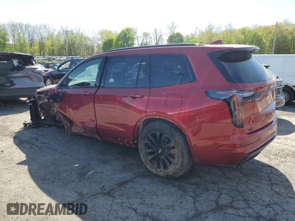 2024 Cadillac XT6 AWD Sport with VIN 1GYKPHRS4RZ715079, listed as a Copart auction lot 55297235 with 18,283 mi miles and Salvage title. Bid and sale history available at DreamBid. Image 2.