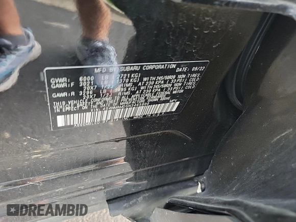 2022 Subaru Ascent Limited с VIN 4S4WMAMD5N3465800, выставлен на аукционе IAAI как лот 42566182 с пробегом 64 154 миль миль и . История ставок и продаж доступна на DreamBid. Изображение 25.