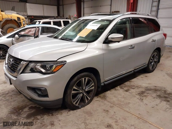 2017 Nissan Pathfinder SL with VIN 5N1DR2MM9HC626121, listed as a IAAI auction lot 41960381 with 139,819 mi miles. Bid and sale history available at carsss.com. Image 2.
