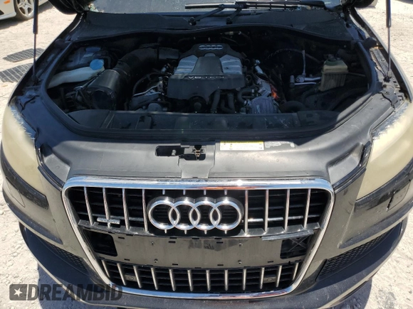 2011 Audi Q7 S line with VIN WA1DGAFE3BD006595, listed as a Copart auction lot 61010615 with 184,175 mi miles and Salvage title. Bid and sale history available at DreamBid. Image 12.