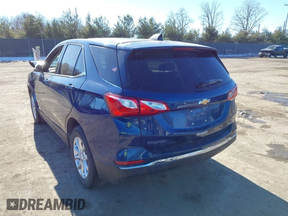 2020 Chevrolet Equinox LT with VIN 2GNAXUEV6L6185542, listed as a IAAI auction lot 41409792 with 56,533 mi miles and . Bid and sale history available at DreamBid. Image 3.