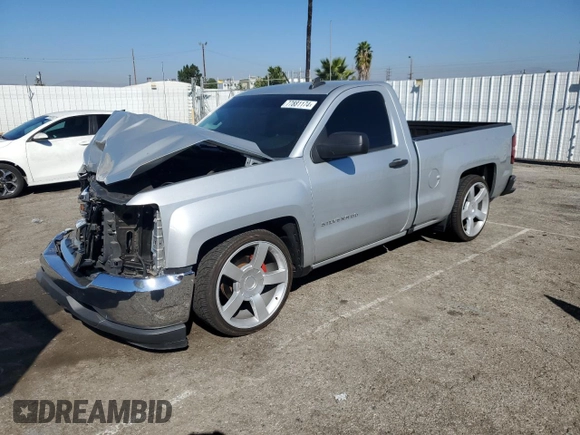 2017 Chevrolet Silverado 1500 LS with VIN 1GCNCNEC2HZ109094, listed as a Copart auction lot 77881174 with 59,259 mi miles and Salvage Title. Bid and sale history available at carsss.com. Image 1.