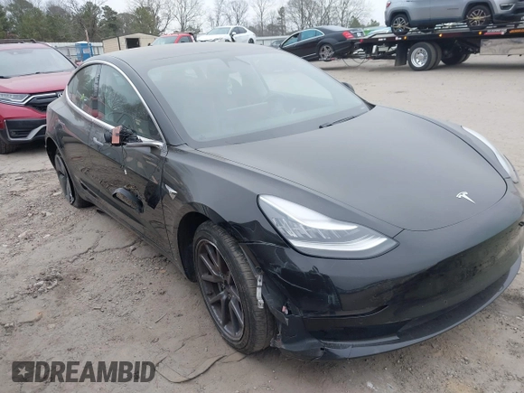 2019 Tesla Model 3 Mid Range with VIN 5YJ3E1EA5KF297213, listed as a IAAI auction lot 41361412 with 93,801 mi miles and . Bid and sale history available at carsss.com. Image 1.