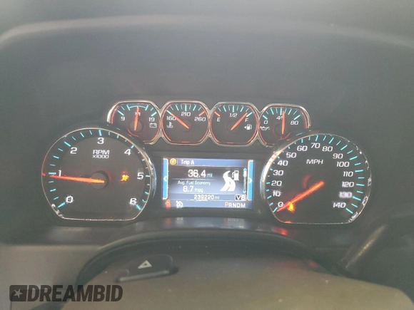 2014 Chevrolet Silverado 1500 LTZ with VIN 3GCUKSEC9EG201621, listed as a Copart auction lot 40653494 with 239,220 mi miles and Salvage Title. Bid and sale history available at DreamBid. Image 9.