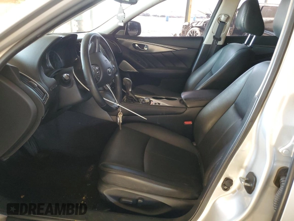2017 Infiniti Q50 Sport with VIN JN1EV7APXHM733062, listed as a Copart auction lot 54574055 with 105,808 mi miles and Salvage title. Bid and sale history available at DreamBid. Image 7.