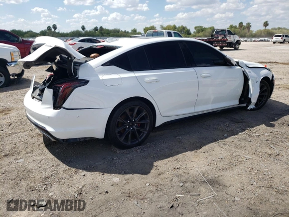 2021 Cadillac CT5 V-Series with VIN 1G6DR5RW9M0134624, listed as a Copart auction lot 67149673 with Not provided miles and . Bid and sale history available at DreamBid. Image 3.