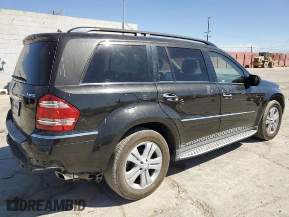 2009 Mercedes-Benz GL-Class 4.6L with VIN 4JGBF71E29A469166, listed as a Copart auction lot 71948464 with 109,291 mi miles and Salvage Title. Bid and sale history available at carsss.com. Image 3.