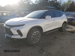 2024 Chevrolet Blazer RS z VIN 3GNKBERS6RS271310, wystawiony jako Copart lot #49220795 z przebiegiem 7 300 mil mil oraz Szkoda całkowita • Salvage title. Historia ofert i sprzedaży dostępna na DreamBid. Obrazek 1.