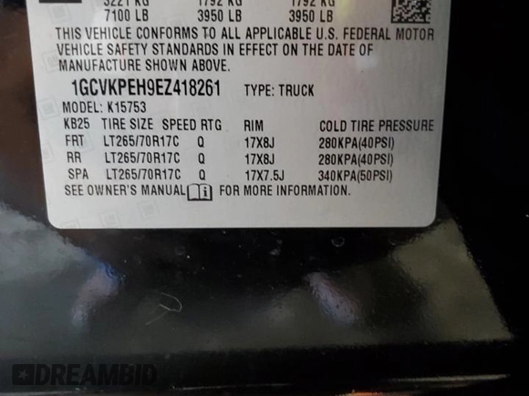 2014 Chevrolet Silverado 1500 Work Truck with VIN 1GCVKPEH9EZ418261, listed as a Copart auction lot 71543984 with Not Provided miles and Salvage Title. Bid and sale history available at DreamBid. Image 12.