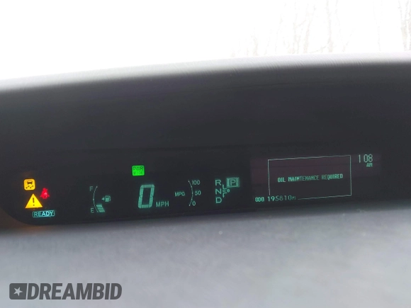 2010 Toyota Prius II with VIN JTDKN3DU9A0023156, listed as a IAAI auction lot 41253122 with 195,810 mi miles. Bid and sale history available at carsss.com. Image 7.