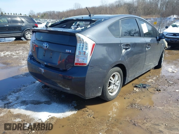 2011 Toyota Prius I with VIN JTDKN3DU7B5308913, listed as a IAAI auction lot 41793970 with 1 mi miles. Bid and sale history available at carsss.com. Image 4.