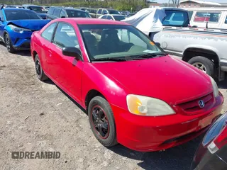 2001 Honda Civic LX with VIN 1HGEM215X1L052933, listed as a IAAI auction lot 41811643 with 1 mi miles. Bid and sale history available at carsss.com. Image 1.