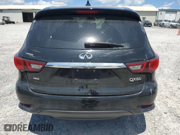 2019 Infiniti QX60 Luxe with VIN 5N1DL0MM7KC558754, listed as a Copart auction lot 58297695 with 83,375 mi miles and Salvage title. Bid and sale history available at DreamBid. Image 6.