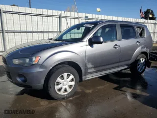 2012 Mitsubishi Outlander ES with VIN JA4AS2AW0CU025825, listed as a Copart auction lot 53082065 with 124,004 mi miles and Salvage Title. Bid and sale history available at carsss.com. Image 1.