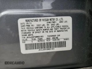 2011 Infiniti EX Journey с VIN JN1AJ0HP0BM801951, выставлен на аукционе Copart как лот 50024915 с пробегом 106 562 миль миль и Списание • Salvage title. История ставок и продаж доступна на DreamBid. Изображение 13.