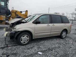 2001 Mazda MPV DX with VIN JM3LW28GX10193811, listed as a Copart auction lot 89283165 with 105,077 mi miles and Salvage Title. Bid and sale history available at carsss.com. Image 1.